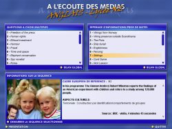 Le menu de choix de documents