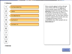 Exemple d'activit� : classer les verbes selon leur intensit�