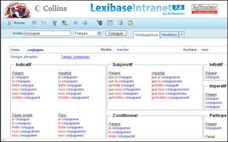L'outil de conjugaison intelligent