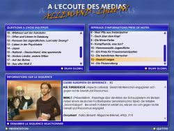Le menu de choix de documents