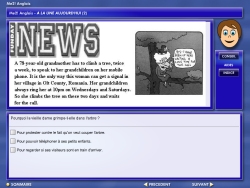 Activit� de compr�hension de l'�crit