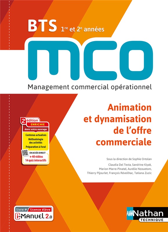 Animation et dynamisation de l'offre commerciale - BTS MCO 1re et 2e années - Coll. BTS MCO - Ed. 2023