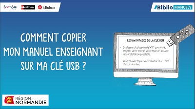 Copier mon manuel enseignant sur clé USB