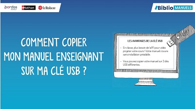 Copier mon manuel enseignant sur clé USB 