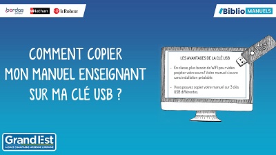 Copier mon manuel enseignant sur clé USB Grand Est