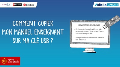 Copier mon manuel enseignant sur clé USB Occitanie