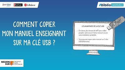 Copier mon manuel enseignant sur clé USB