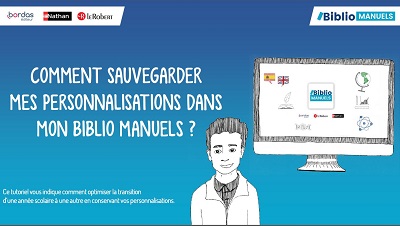 Comment sauvegarder mes personnalisations dans mon biblio manuels