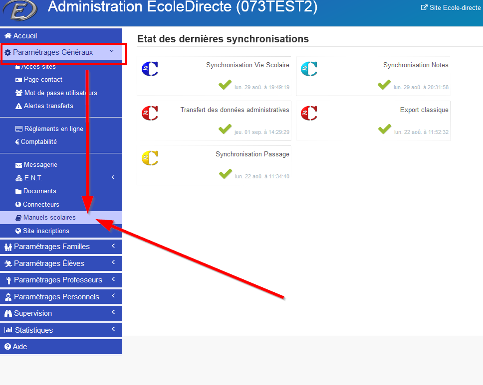 EcoleDirecte - Activation Connecteur