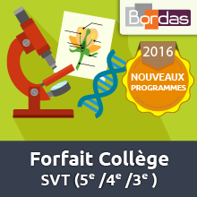 Bordas Accompagnement Numérique Personnalisé - Forfait Collège - SVT Couverture