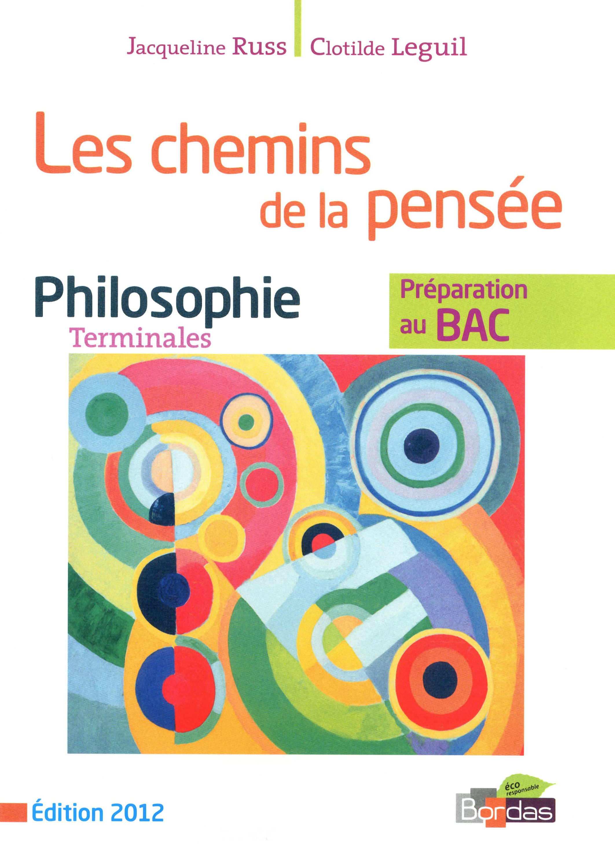 Les chemins de la pensée - Anthologie de Philosophie (2012) Couverture