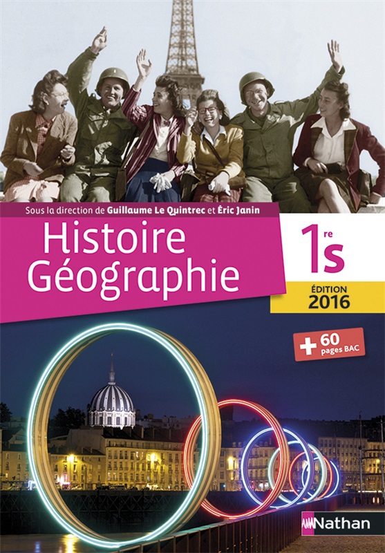 Histoire-Géographie Le Quintrec/Janin 1re S - 2016 Couverture