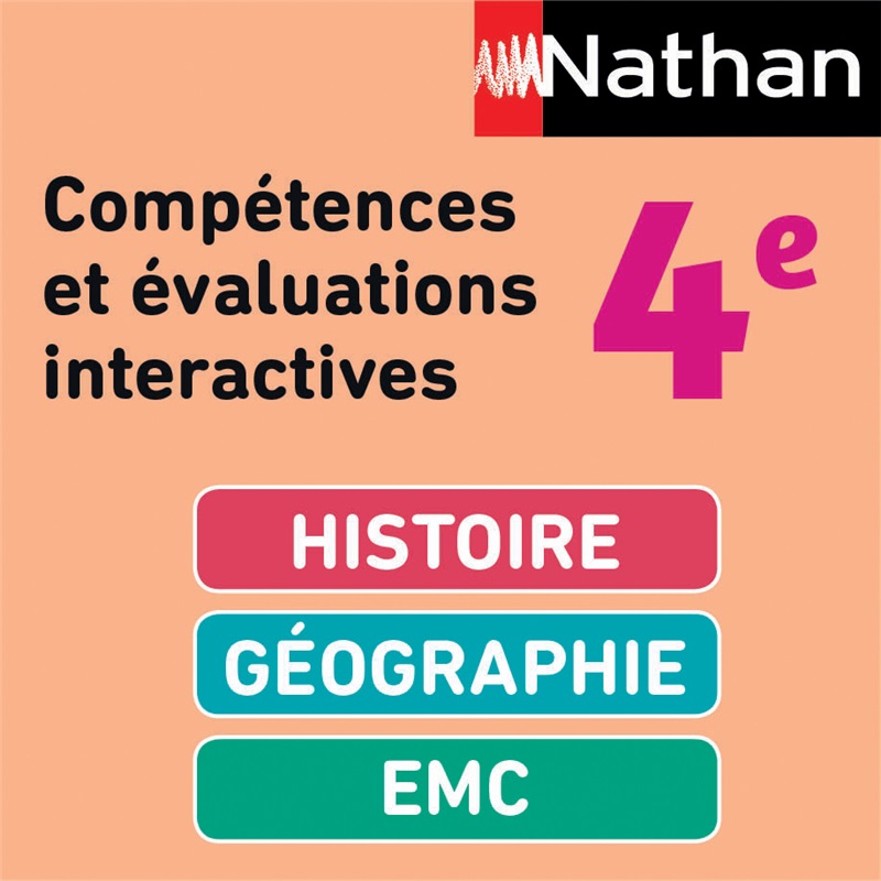 Evaluations et compétences interactives en Histoire-Géo EMC 4e Couverture