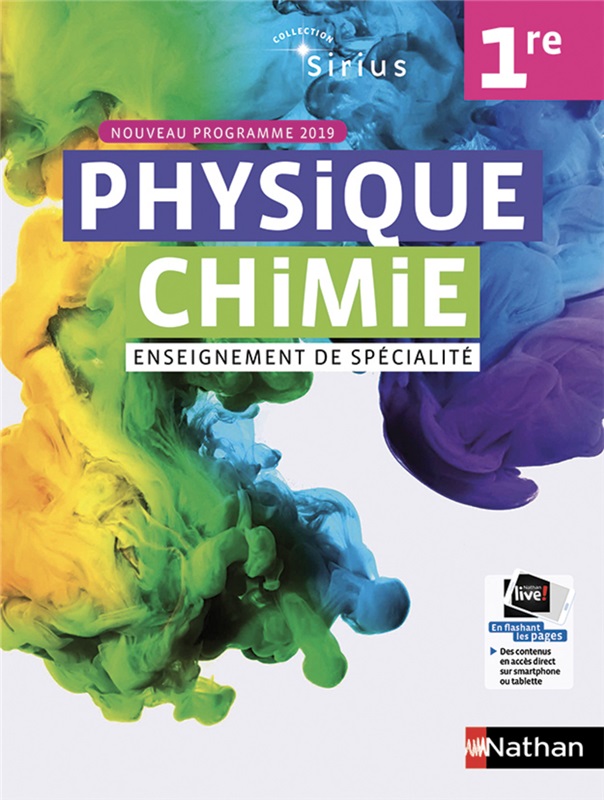 Sirius Physique-Chimie 1re  - 2019