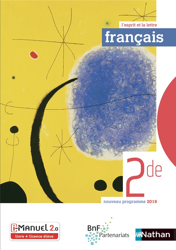 Français - 2de - Coll. L'esprit et la lettre - Ed. 2019 Couverture