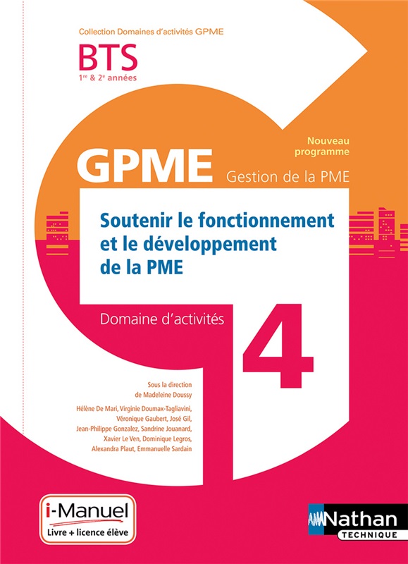 BTS GPME - Domaine d'activité 4 - Soutenir le Fonctionnement et le Développement de la PME Couverture