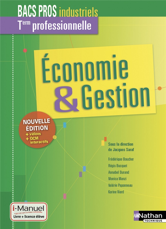 Economie-Gestion Tle Bac Pro Industriels - Ed. 2019 Couverture