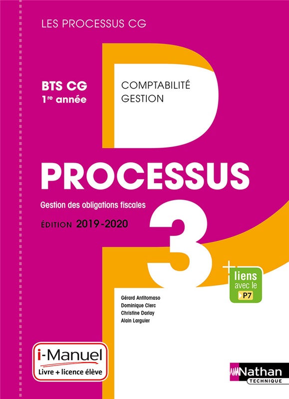 Processus 3 - Gestion des Obligations Fiscales - BTS CG 1re année Couverture
