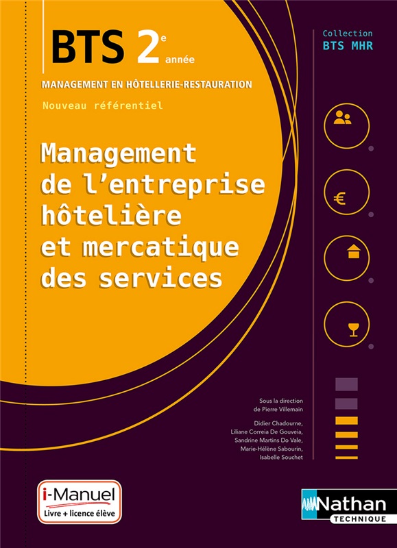 Management de l'entreprise Hôtelière et Mercatique des services (MEHMS) - BTS MHR 2e année Couverture
