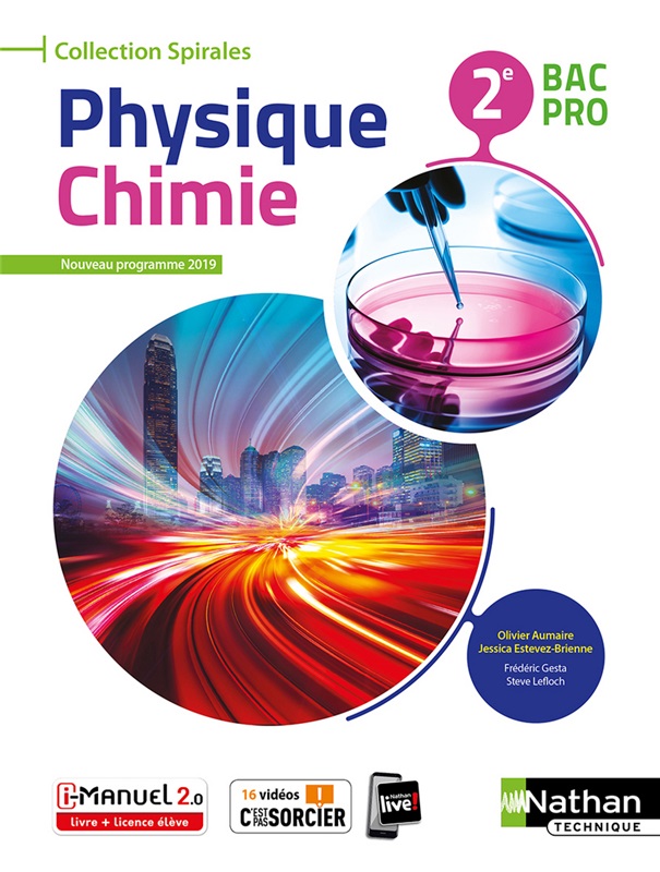 Physique-Chimie - 2de Bac Pro - Coll. Spirales - Ed. 2019 Couverture