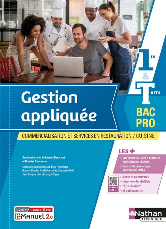 Gestion appliquée - 1re/Tle Bac Pro Cuisine/CSR - Ed. 2022