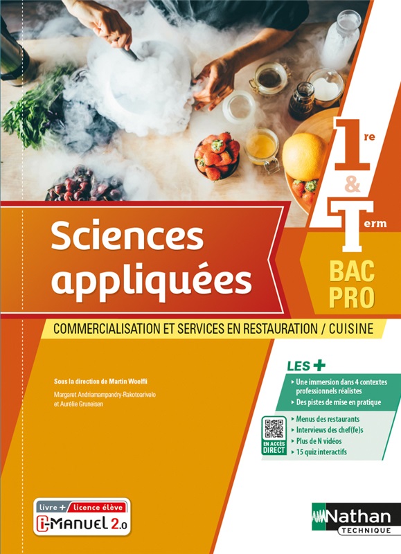 Sciences appliquées - 1re/Tle Bac Pro Cuisine/CSR - Ed. 2022