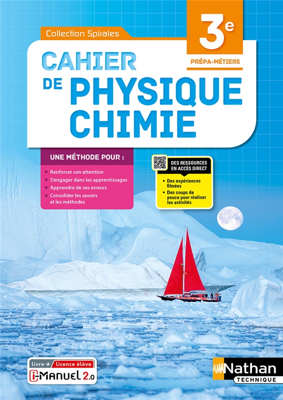 Cahier de Physique-Chimie - 3e Prépa-métiers - Coll. Spirales - Ed. 2022