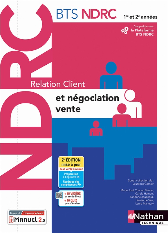 Relation client et négociation vente - BTS NDRC 1re et 2e années - Ed. 2022 Couverture