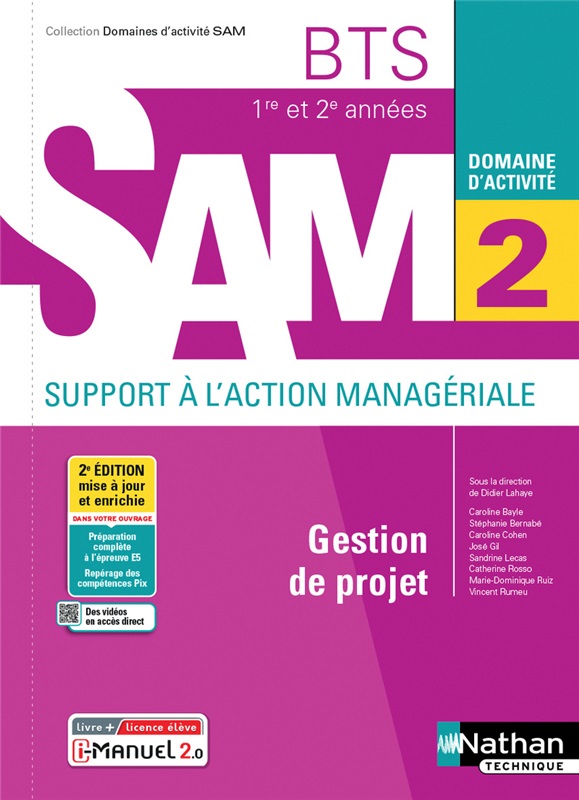 Domaine d'activité 2 - Gestion de projet - BTS SAM 1re et 2e années