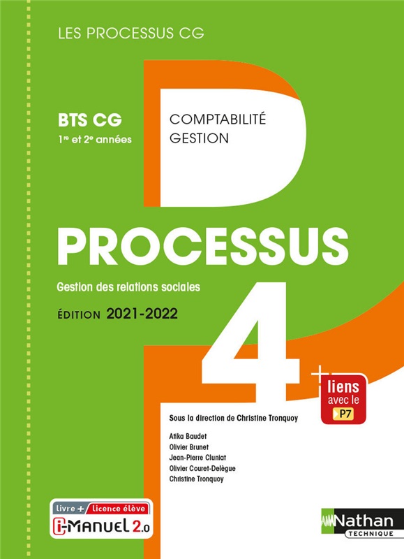 Processus 4 - Gestion des relations sociales - BTS CG 1re et 2e années - Coll. Les processus CG - Ed. 2021