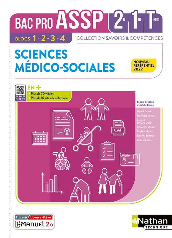 Sciences Médico-Sociales - Blocs 1, 2, 3 et 4 - 2de/1re/Tle Bac Pro ASSP - Coll. Savoirs et Compétences - Ed. 2022