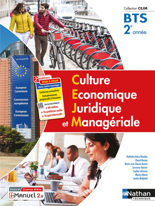 Culture Economique, Juridique et Managériale - BTS 2e année - Coll. CEJM - Ed. 2023 Couverture