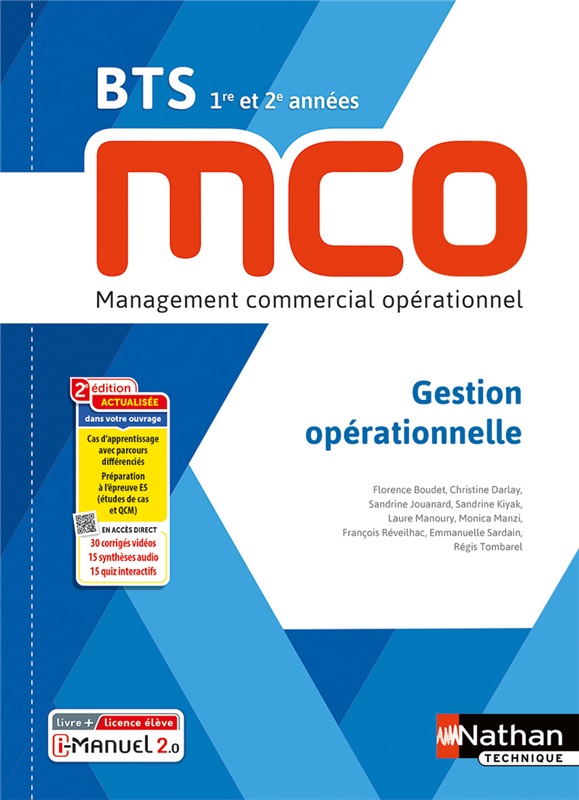 Gestion opérationnelle - BTS MCO 1re et 2e années - Coll. BTS MCO - Ed. 2023 Couverture