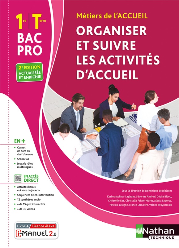 Organiser et suivre les activités d'accueil - 1re/Tle Bac Pro Métiers de l'Accueil - Ed. 2023