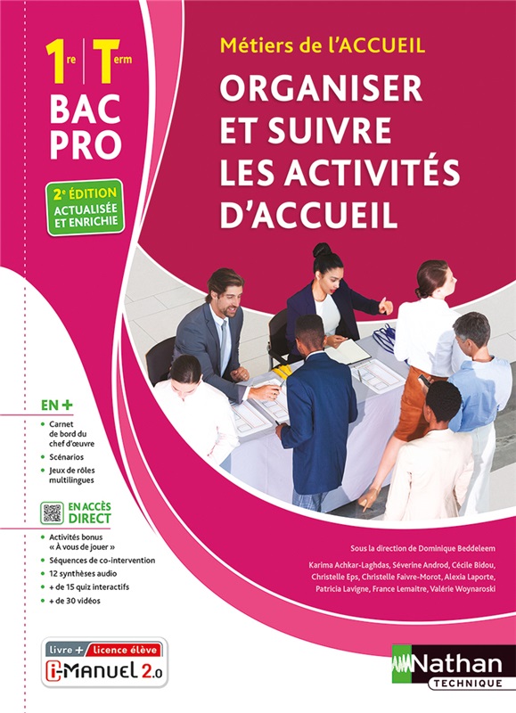 Organiser et suivre les activités d'accueil - 1re/Tle Bac Pro Métiers de l'Accueil - Ed. 2023 Couverture