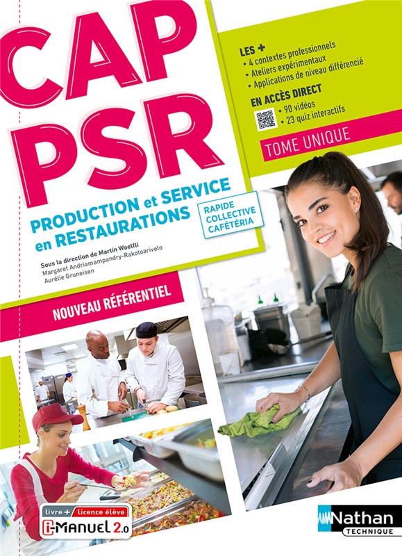 Production et service en restaurations - CAP PSR - Ed. 2023 Couverture