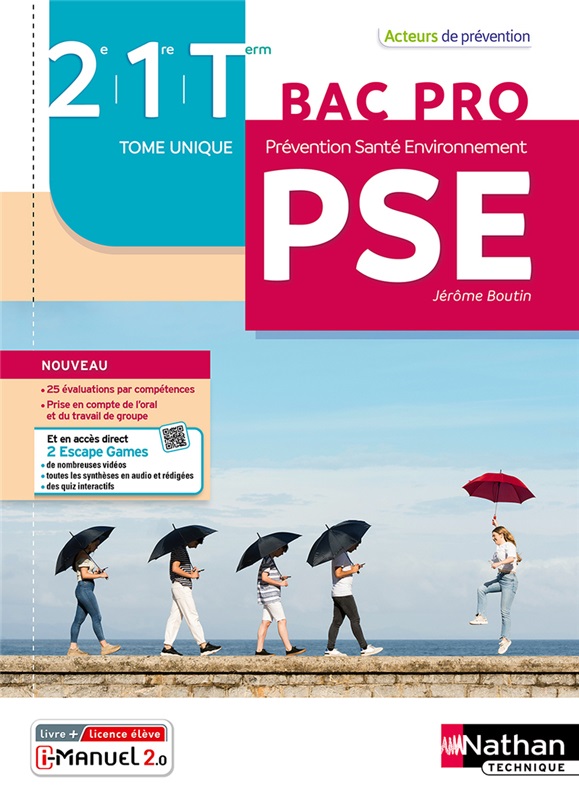 Prévention Santé Environnement - Tome Unique - 2de/1re/Tle Bac Pro - Coll. Acteurs de prévention - Ed. 2023 Couverture