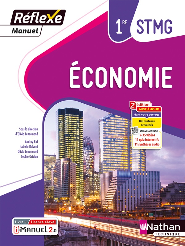Économie - 1re STMG - Coll. Réflexe - Ed. 2023 Couverture