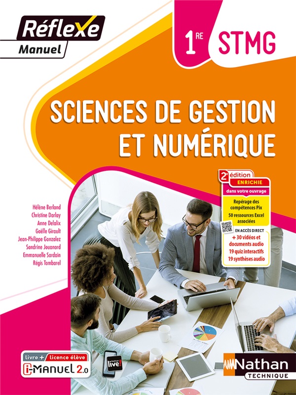 Sciences de gestion et numérique - 1re STMG - Coll. Réflexe - Ed. 2023 Couverture