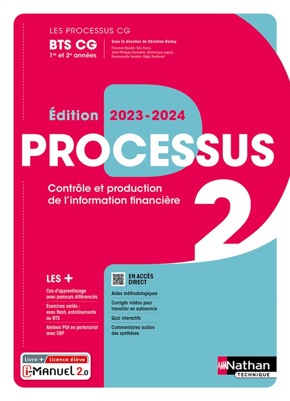 Processus 2 - Contrôle et production de l'information financière - BTS CG 1re et 2e années - Coll. Les Processus CG - Ed. 2023