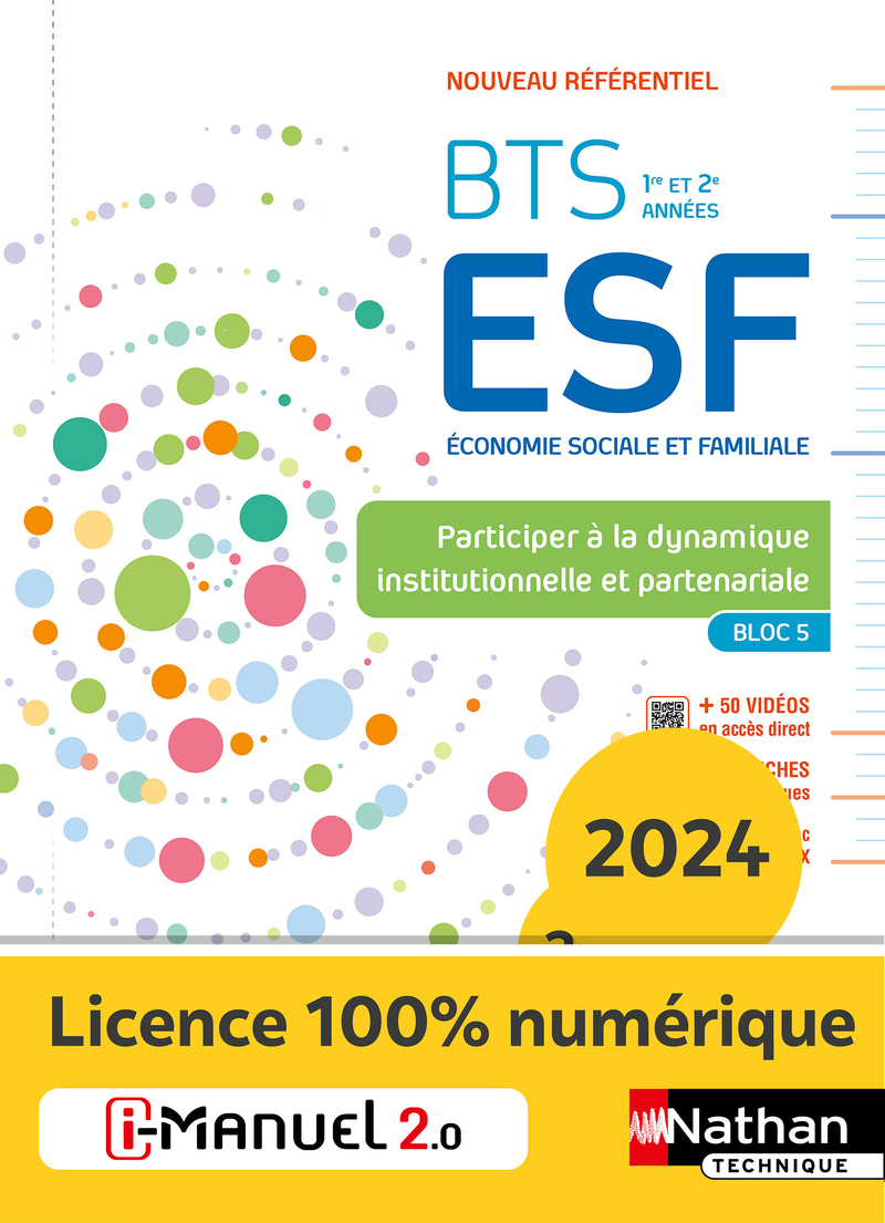 Bloc 5 - Participation à la dynamique institutionnelle et partenariale - BTS ESF 1re et 2e années - Ed. 2023