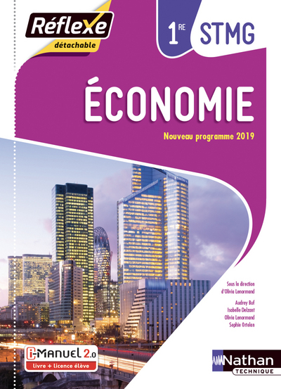 Economie - 1re STMG - Coll. Réflexe - Ed. 2019 Couverture