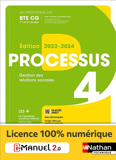Processus 4 - Gestion des relations sociales - BTS CG 1re et 2e années - Coll. Les Processus CG - Ed. 2023 Couverture