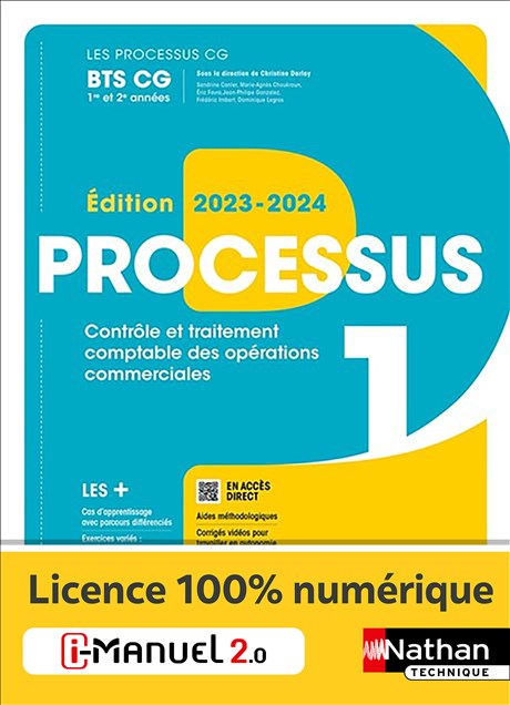 Processus 1 - Contrôle et traitement comptable des opérations commerciales - BTS CG 1re et 2e années - Coll. Les Processus CG - Ed. 2023 Couverture