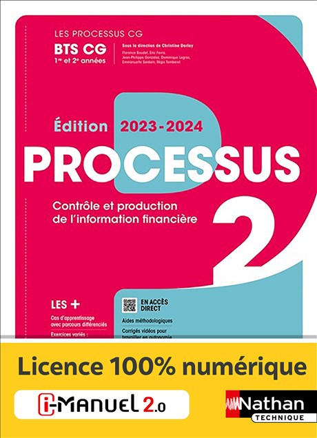Processus 2 - Contrôle et production de l'information financière - BTS CG 1re et 2e années - Coll. Les Processus CG - Ed. 2023 Couverture