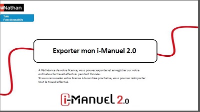 NOUVEAU TUTORIEL ! Comment exporter mon i-Manuel ?